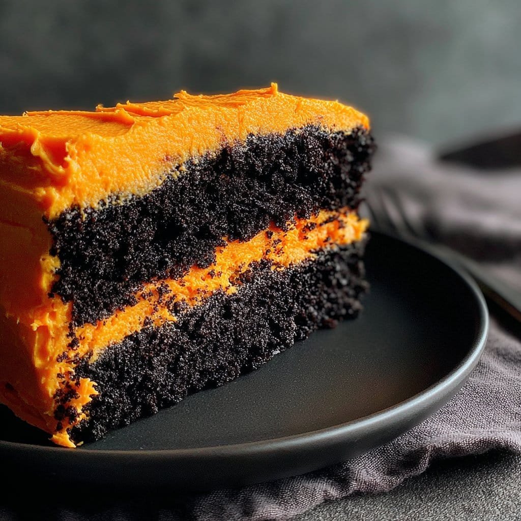 Pastel de Terciopelo Negro Escalofriante – Perfecto para Fiestas de Halloween