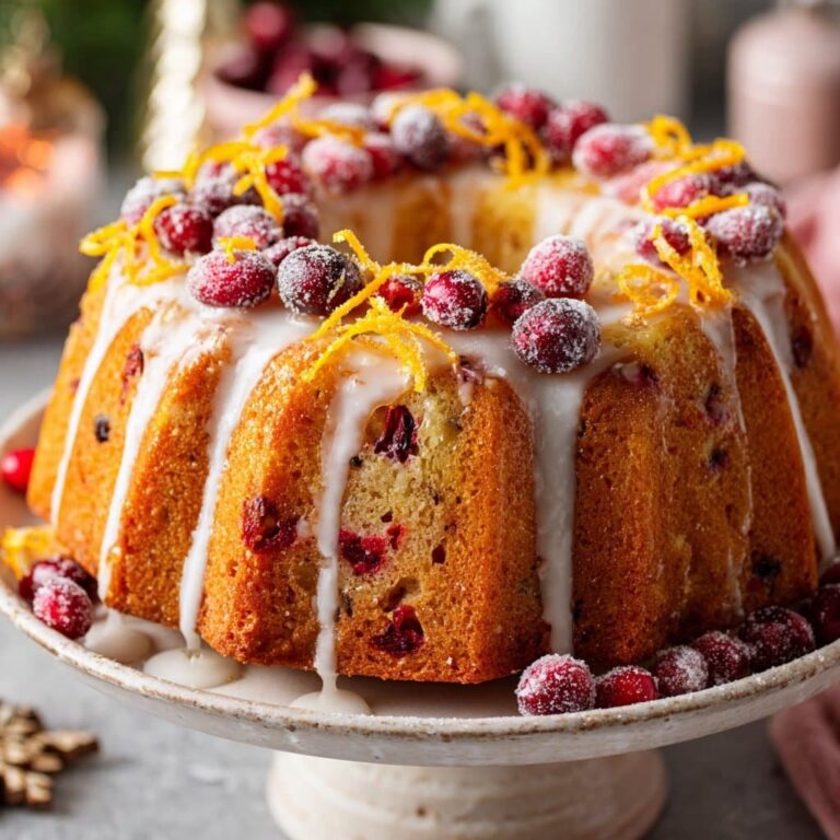 Pastel Festivo de Arándano y Naranja en Bundt – Postre Perfecto para las Fiestas
