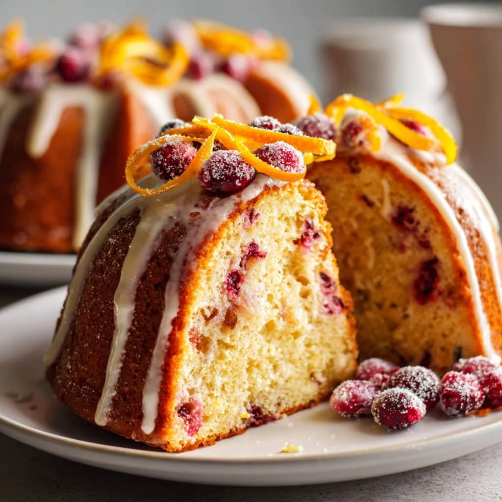 Pastel Festivo de Arándano y Naranja en Bundt – Postre Perfecto para las Fiestas