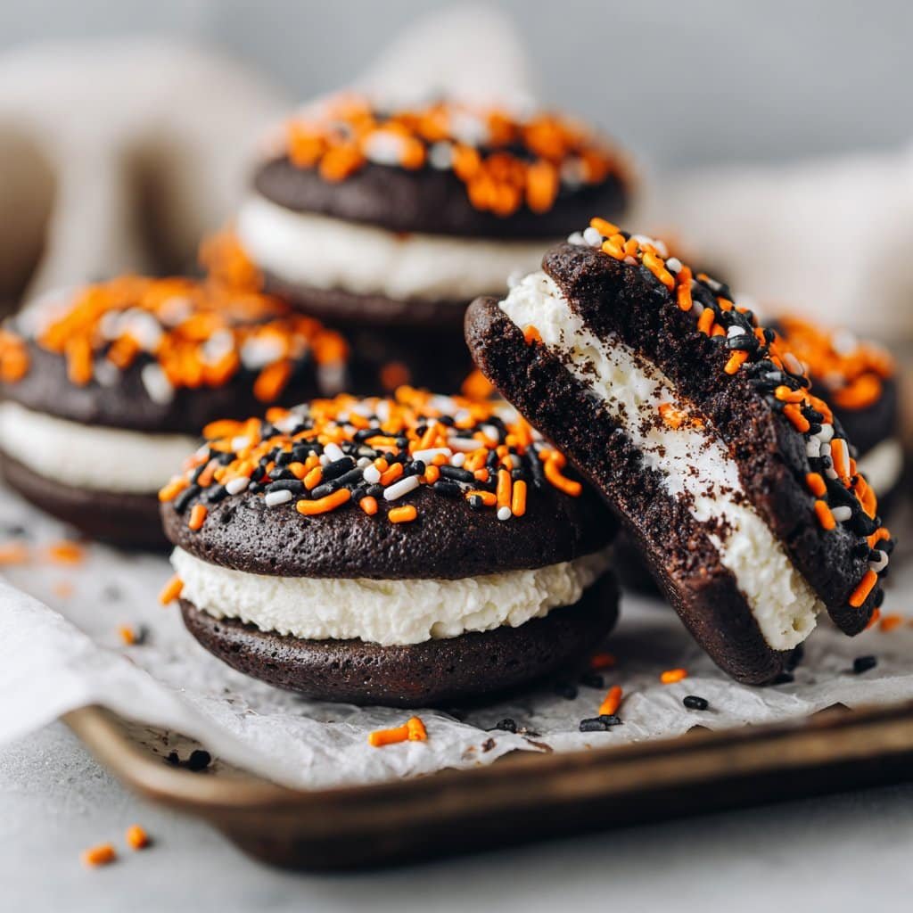Pasteles Whoopie de Halloween – Espeluznantes, Divertidos y Fáciles de Preparar