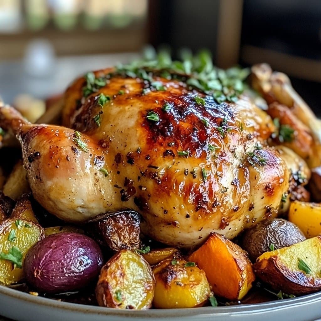 Pollo Asado Glaseado con Jarabe de Arce Fácil – Dulce, Sabroso y Crujiente