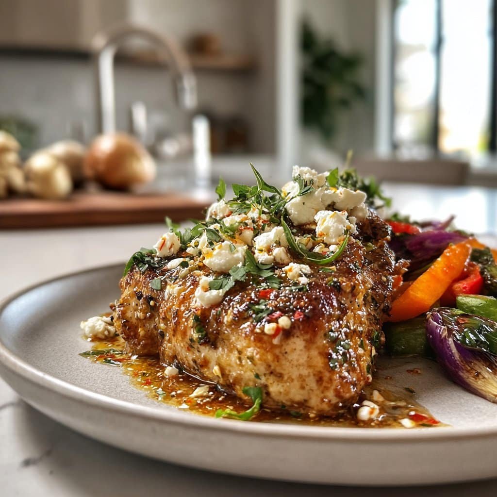 Pollo con Feta infusionado en Miel Picante Artesanal – Sabor Delicioso y Único