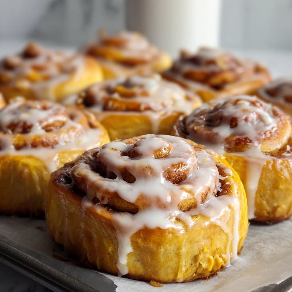 Rollos de Canela con Sabor a Calabaza y Especias – Fáciles y Llenos de Sabor Otoñal