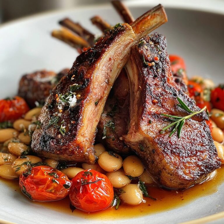Costillar de cordero con frijoles y tomates – Estilo emblemático de Gordon Ramsay