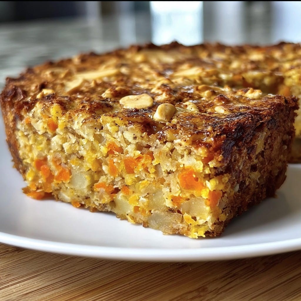 Horneado de desayuno de manzana, zanahoria y avena
