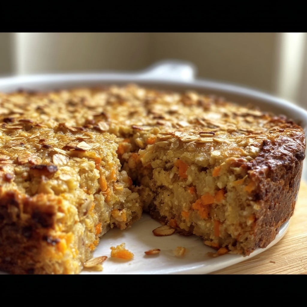 Horneado de desayuno de manzana, zanahoria y avena