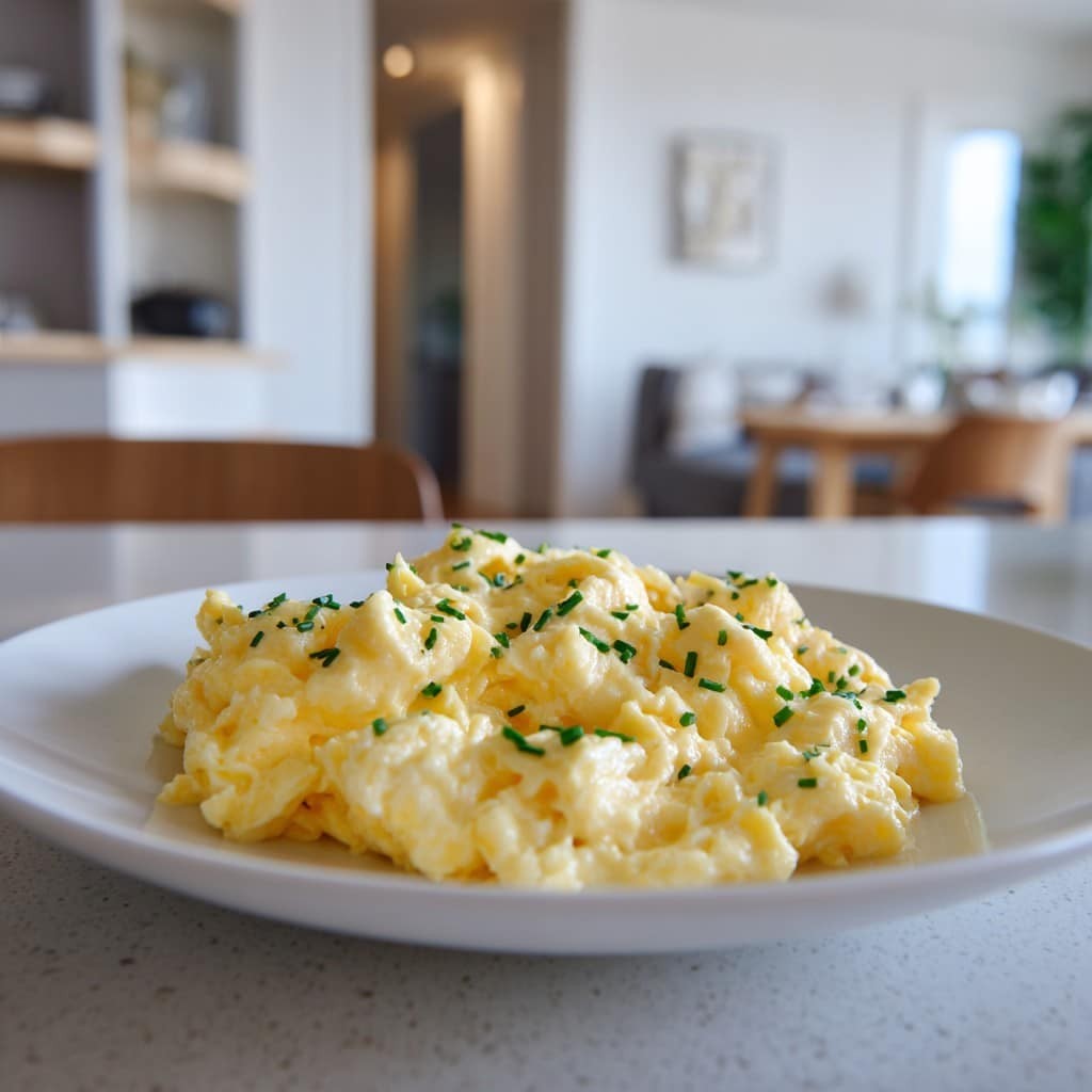 Huevos revueltos de 4 ingredientes de Oprah – Cremosos y simples
