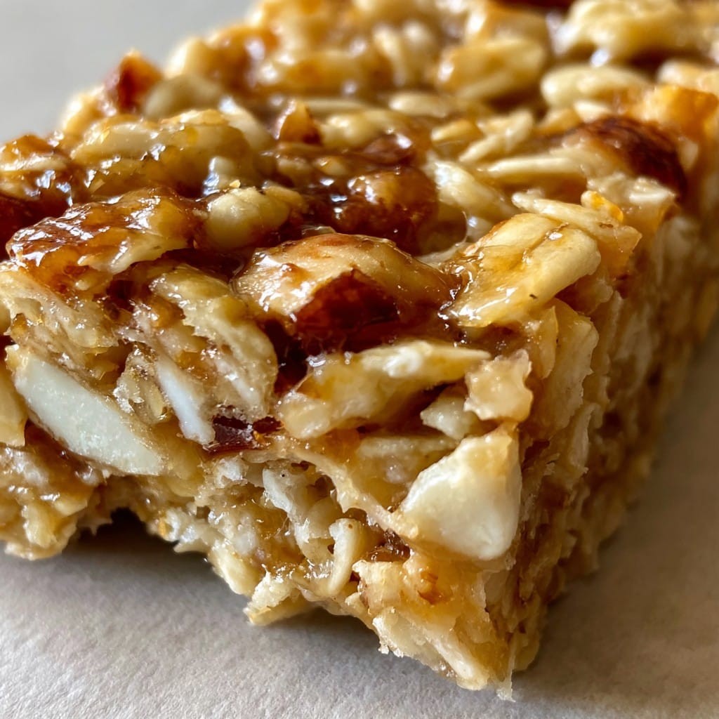 Receta saludable de barra de granola masticable con avena