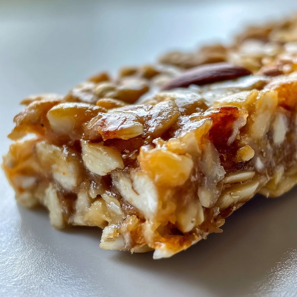Receta saludable de barra de granola masticable con avena