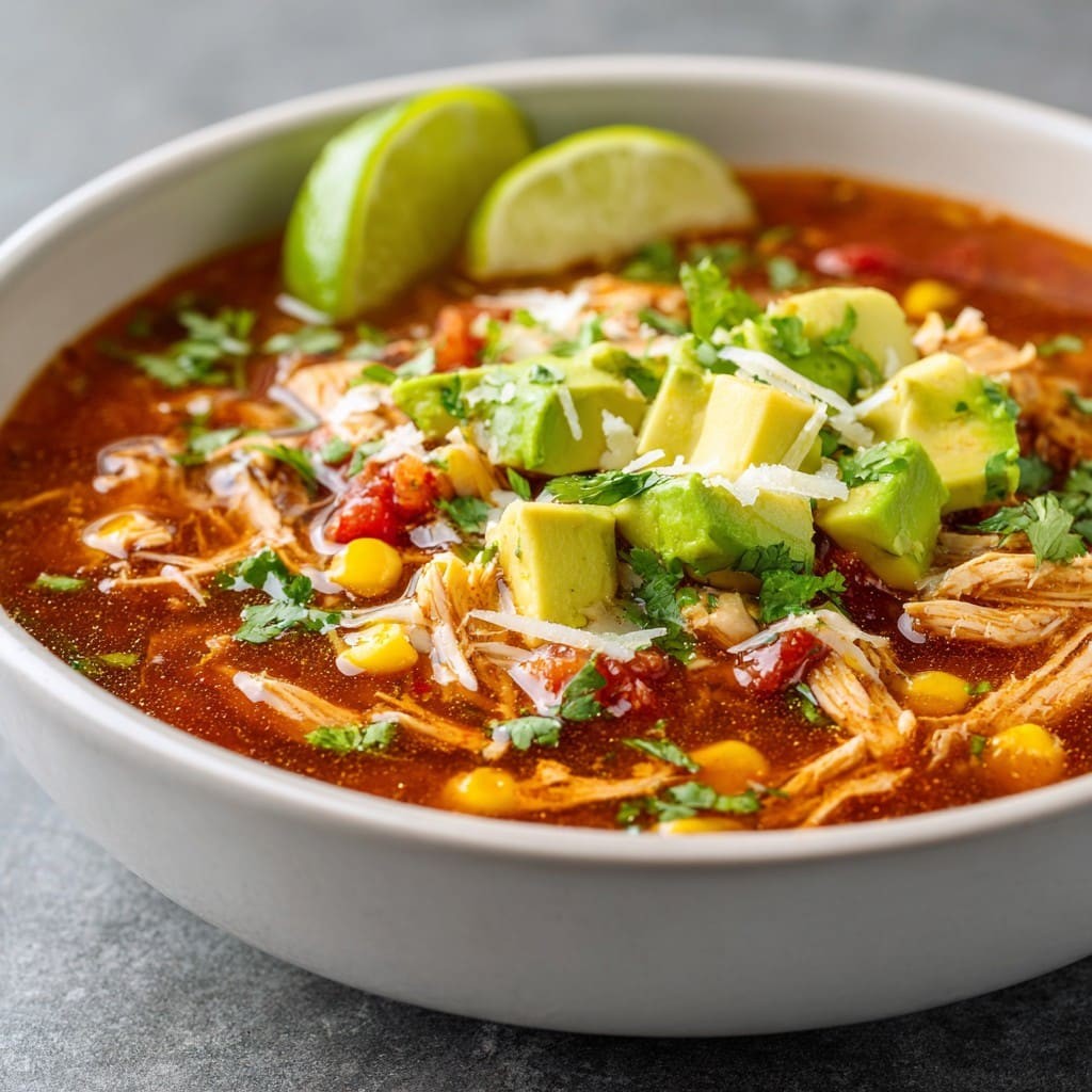 Sopa de Tacos de Pollo Whole30 – Llena de Verduras y Proteínas