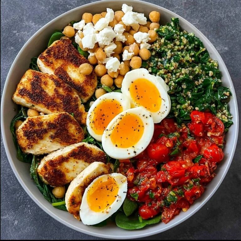 Tazón de Proteínas Keto Mediterráneo – Sin Cereales, Solo Sabor