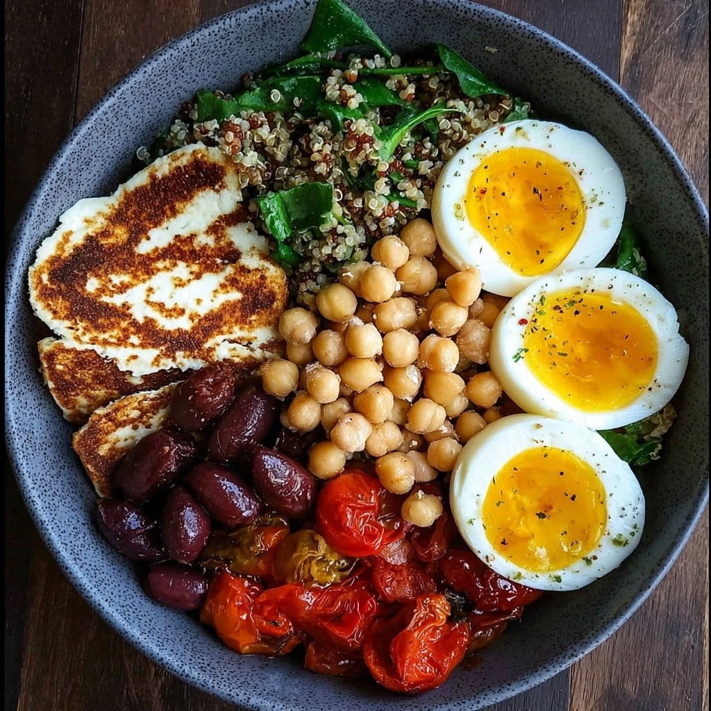 Tazón de Proteínas Keto Mediterráneo – Sin Cereales, Solo Sabor
