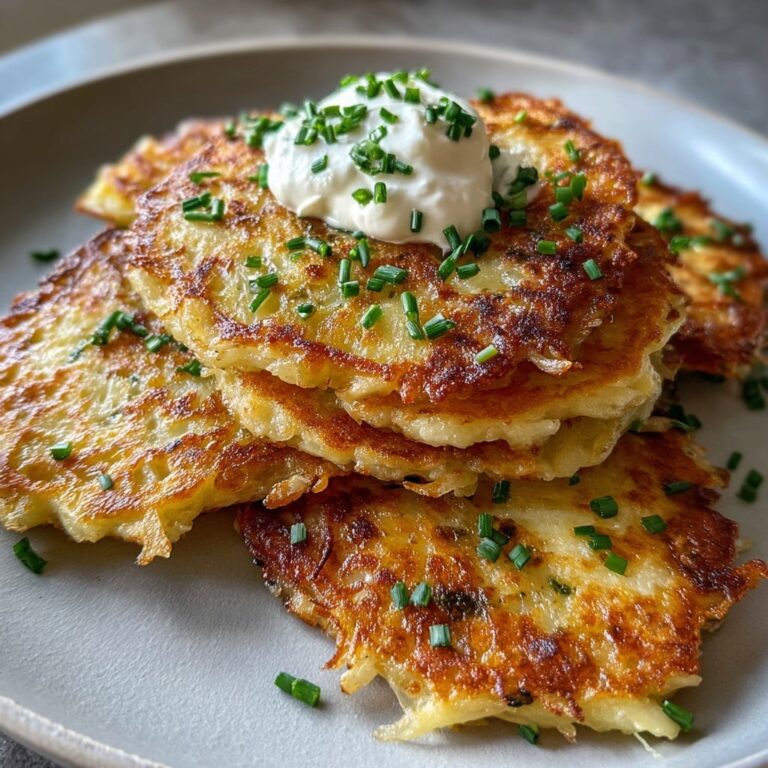 Tortitas crujientes de patata con queso y cebolla – Un favorito de la familia