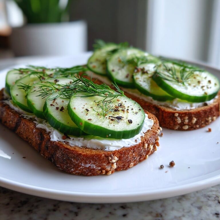 Tostada saludable de pepino con queso crema ligero – Fresca y crujiente