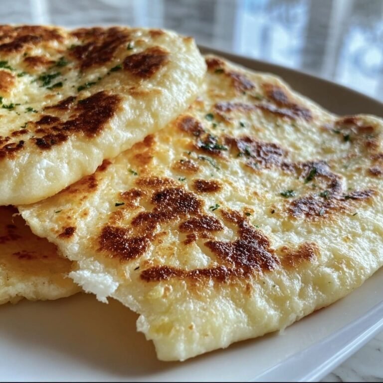 Pan plano fácil de requesón – ¡Solo 3 ingredientes!